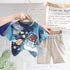 Tie Dyed Round Neck Short Sleeve Suit Casual Shorts Two Piece Set